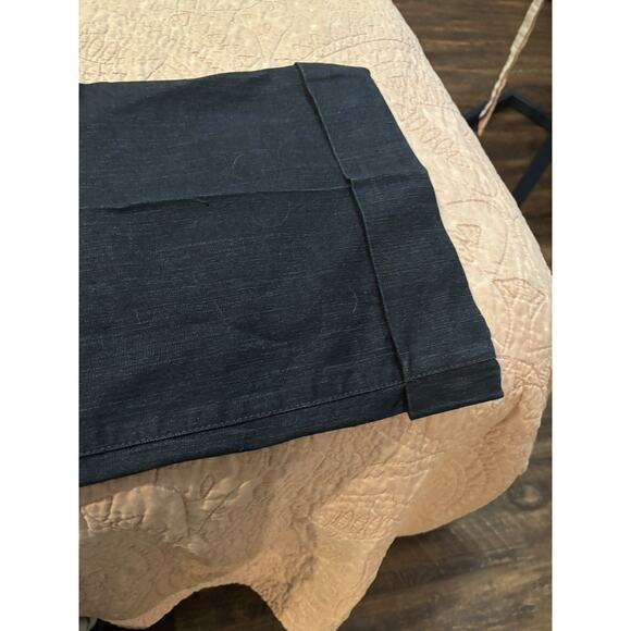 Women’s Denim Trouser Pants Size 4 Wide Leg Cuffed A-Line Dark Wash Dress Jeans - Picture 8 of 8